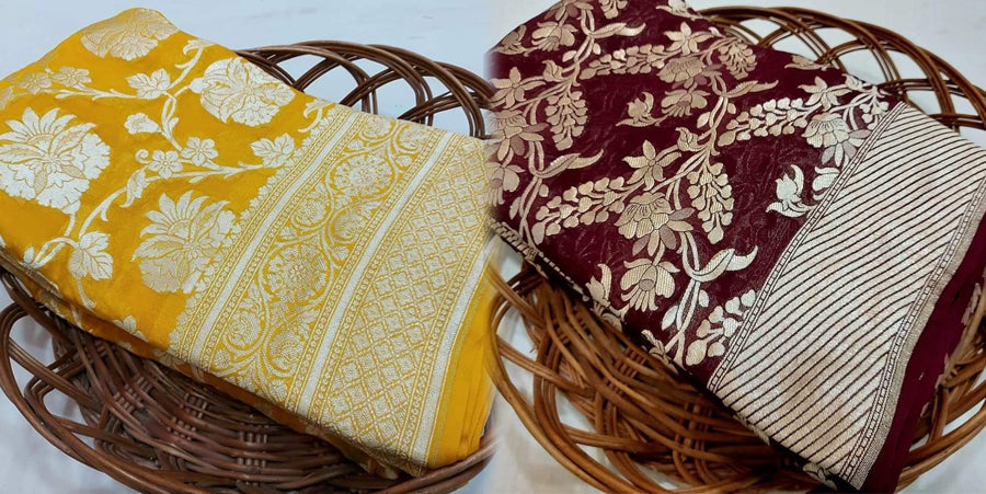 Get the Gracious Garbs - Khaddi Georgette