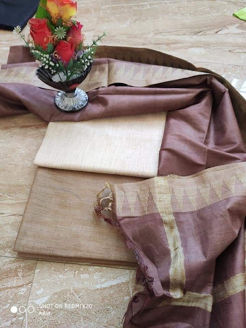 Khaddi Cotton Unstitched Suit With Viscose Silk Dupatta.