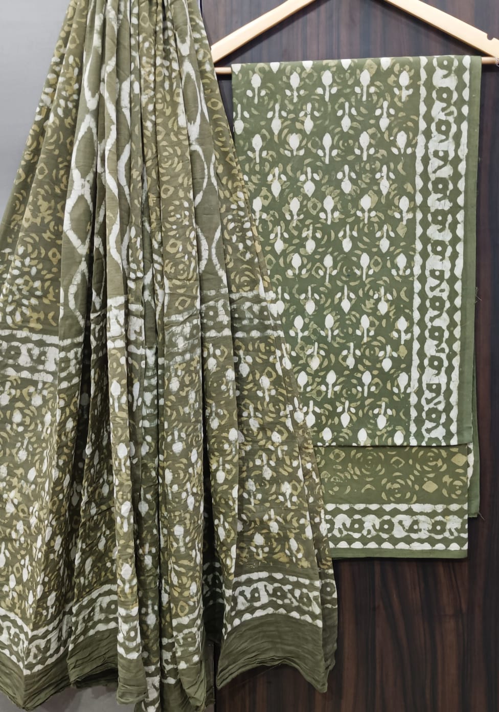 Pure Cotton Hand Block Print Unstitched Suit