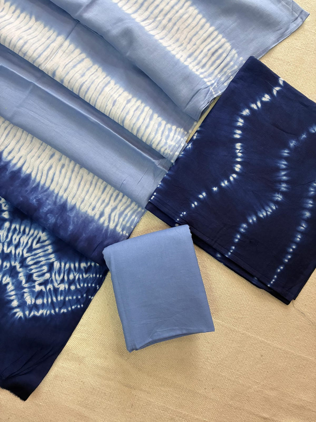 Pure Cotton Hand Block Print Unstitched Suit with Cotton Dupatta.