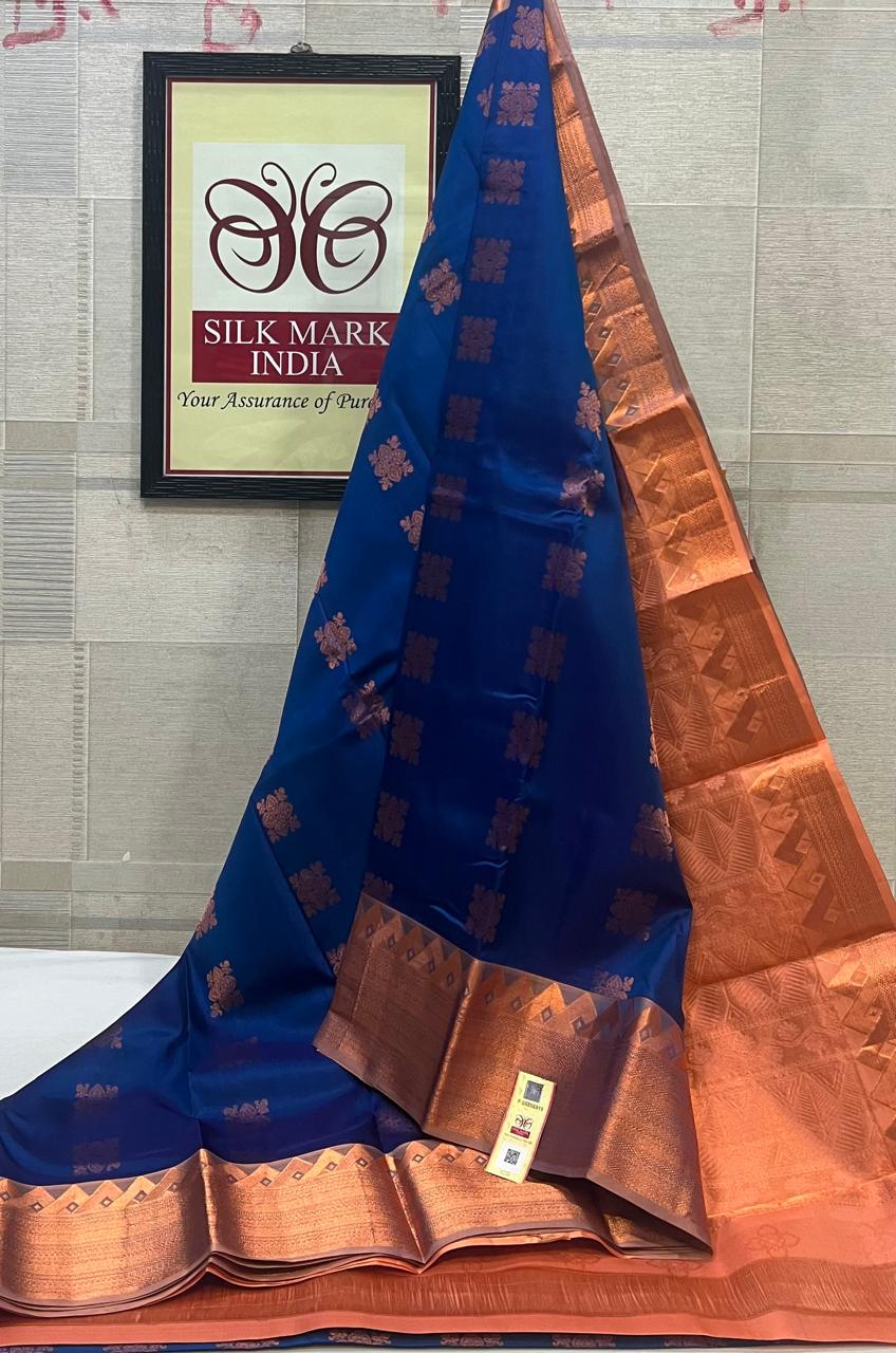 Kanchipuram Pure Handloom Soft Silk Saree.