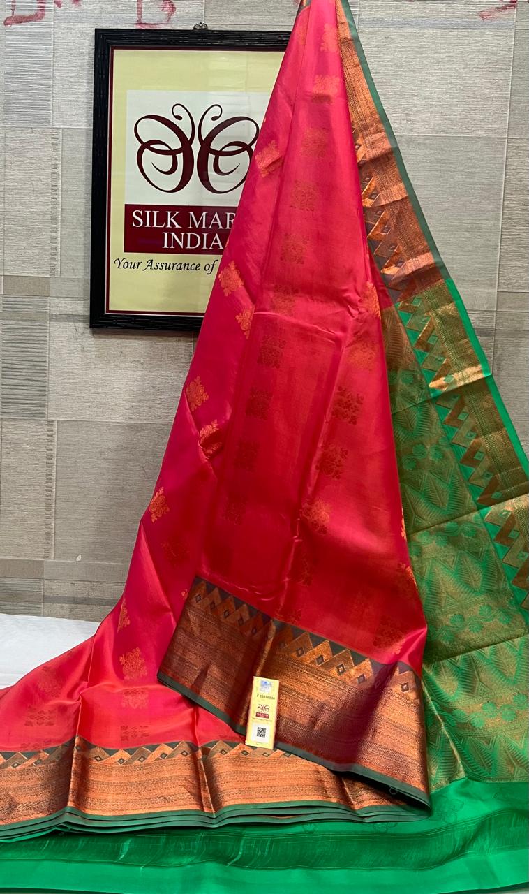 Kanchipuram Pure Handloom Soft Silk Saree.