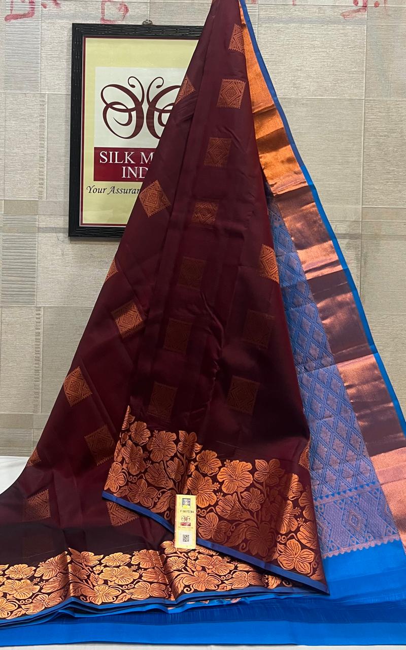 Kanchipuram Pure Handloom Soft Silk Saree.