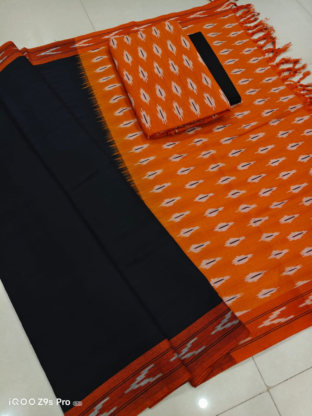 Pure Cotton Ikkat Unstitched Suit.