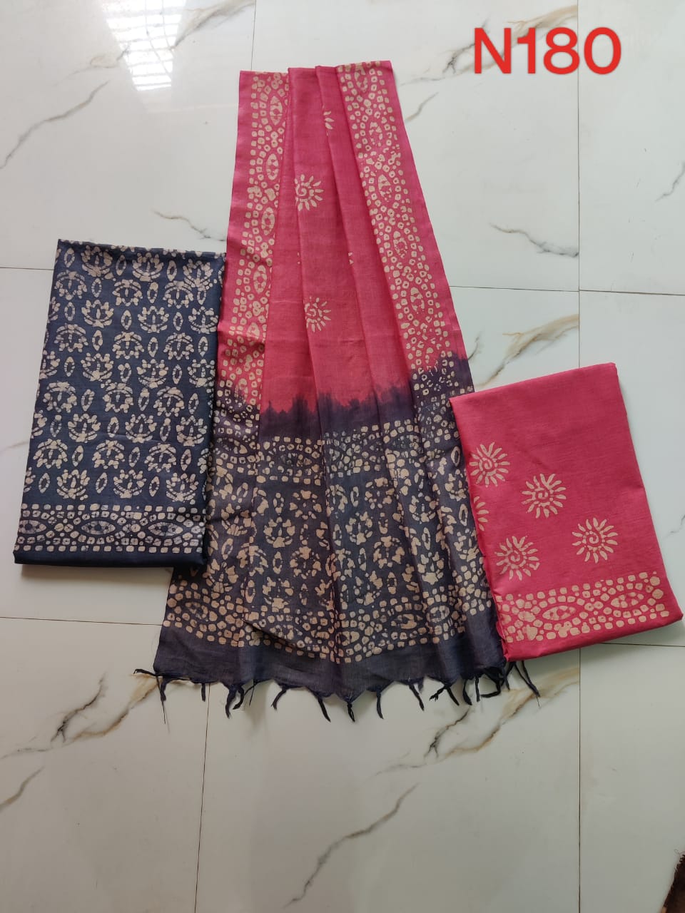 Pure Khaddi Cotton Batik Print Unstitched Suit With Dupatta fab-persona Pure Khaddi Cotton Batik Print Unstitched Suit With Dupatta fab-persona