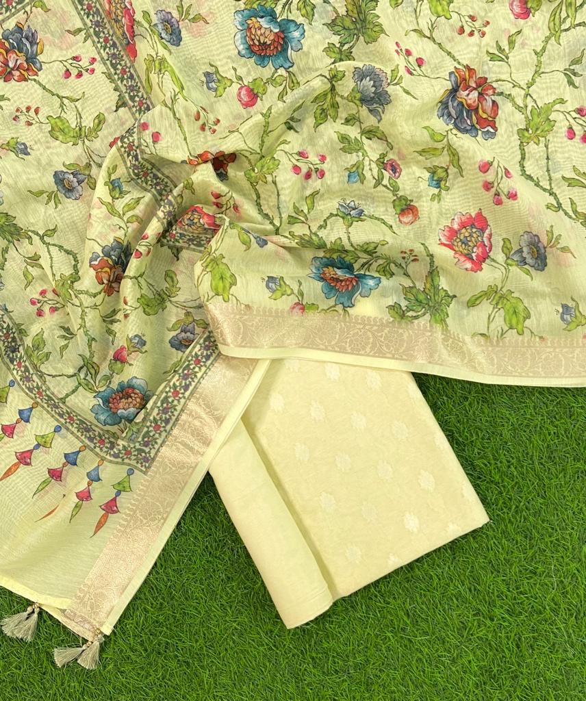 Than Chanderi Silk Kadhua ButI main image 0