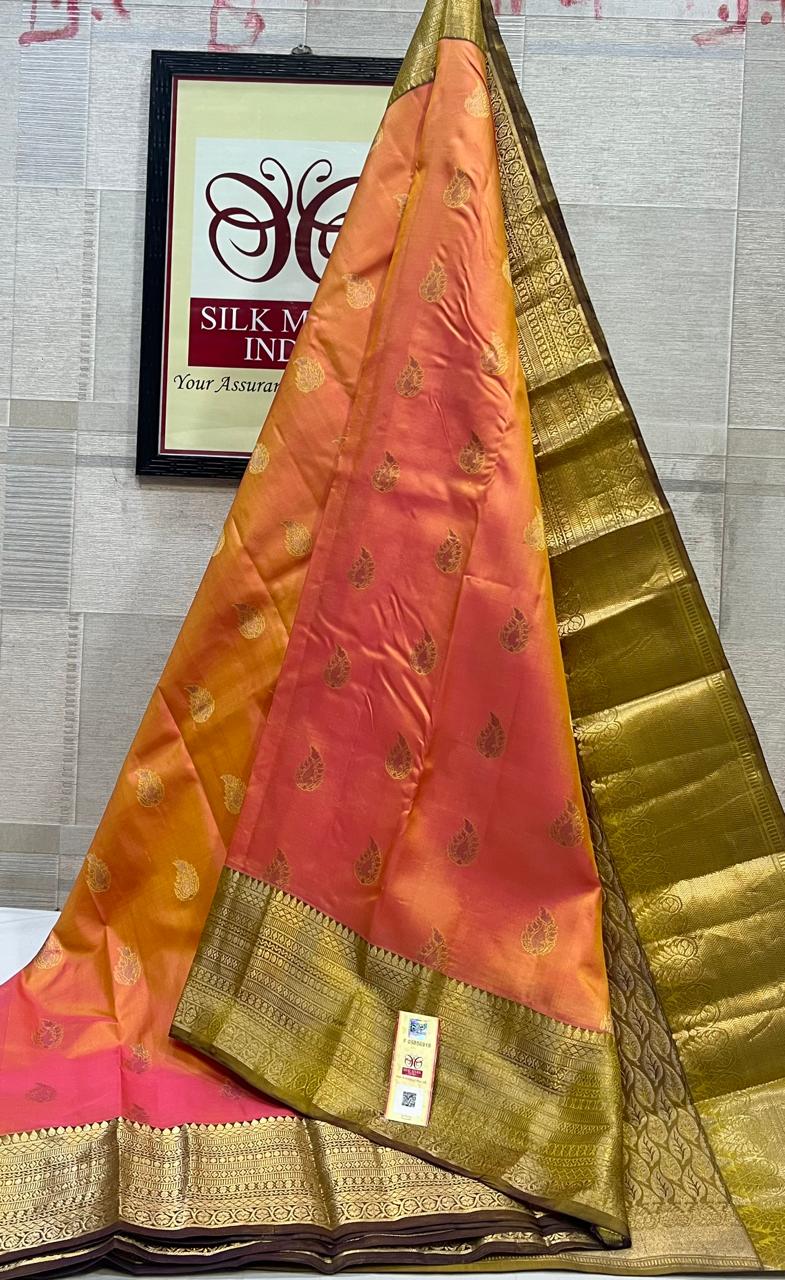 Kanchipuram Pure Handloom Soft Silk Saree.