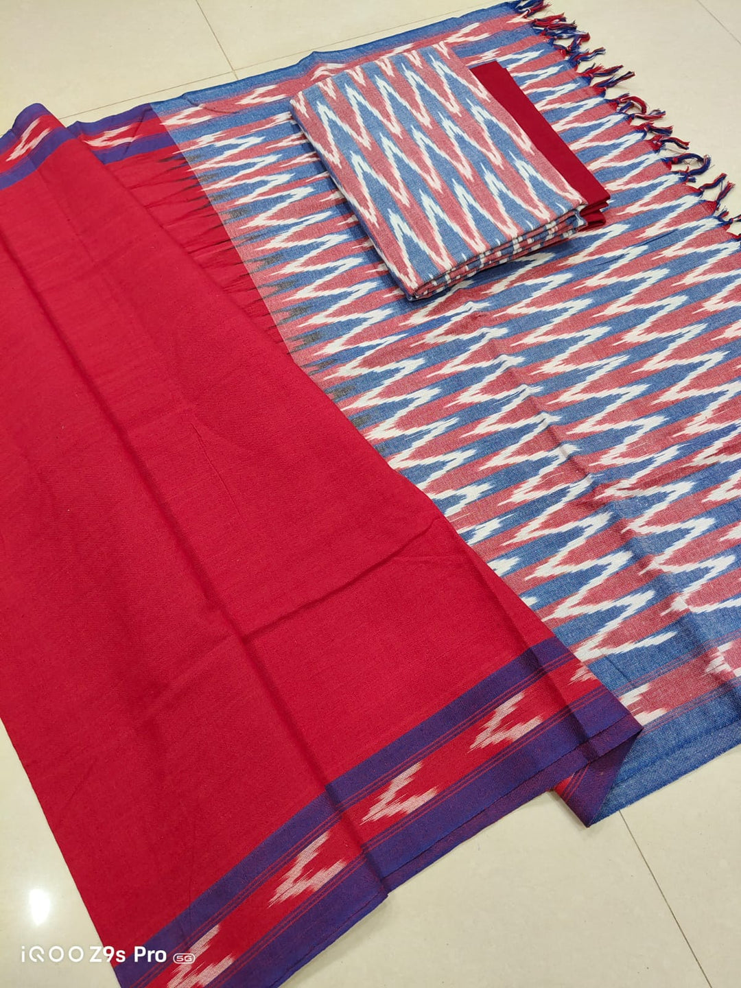 Pure Cotton Ikkat Unstitched Suit