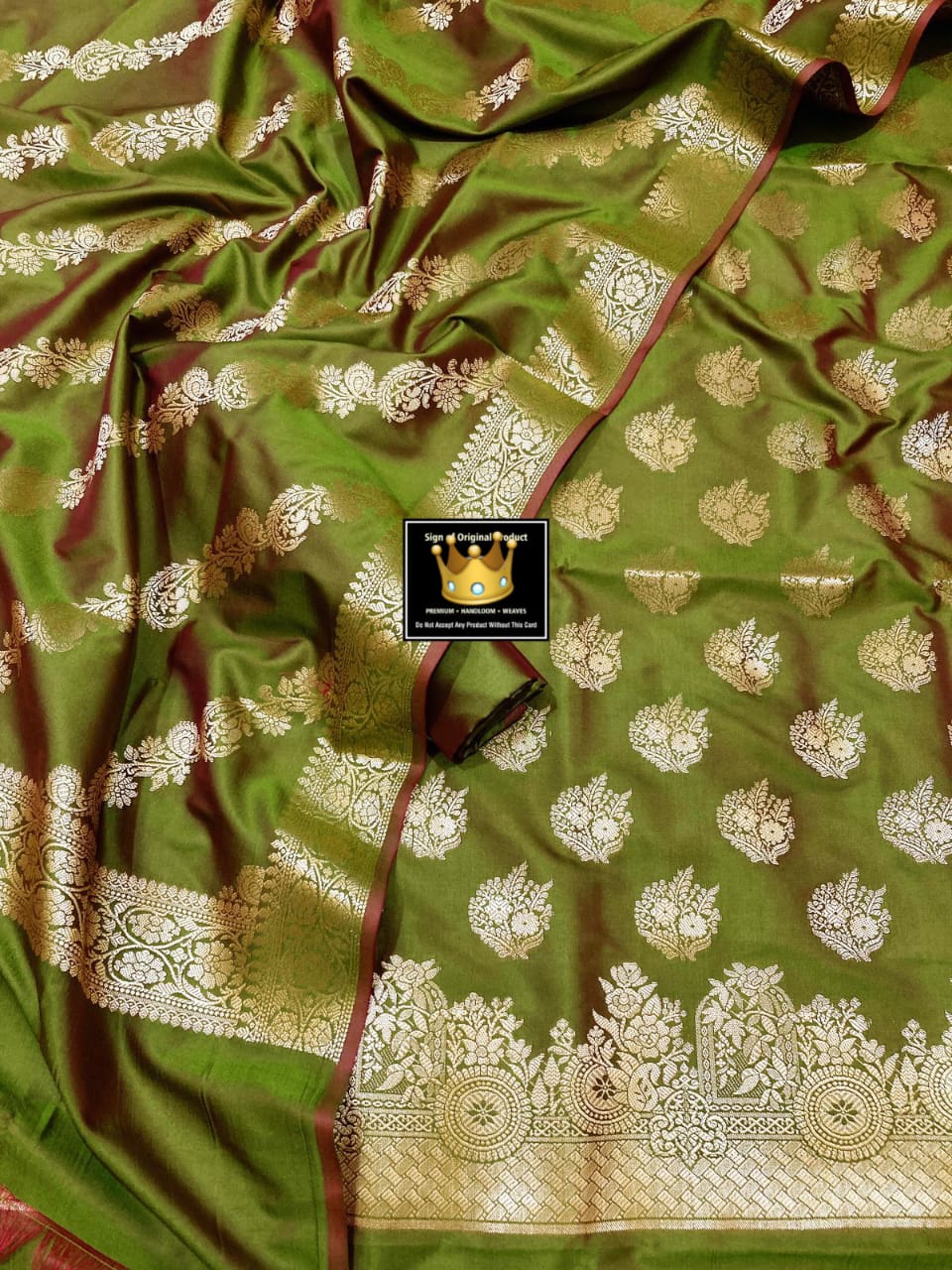 Banarasi Soft Silk Unstitched Suit.