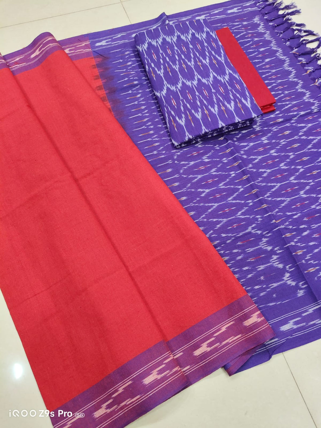 Pure Cotton Ikkat Unstitched Suit