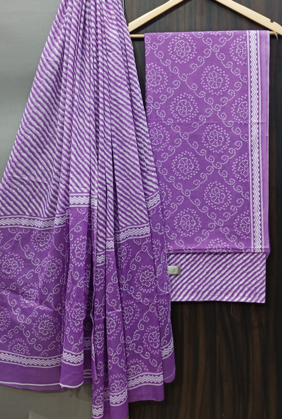 Pure Cotton Hand Block Print Unstitched Suit