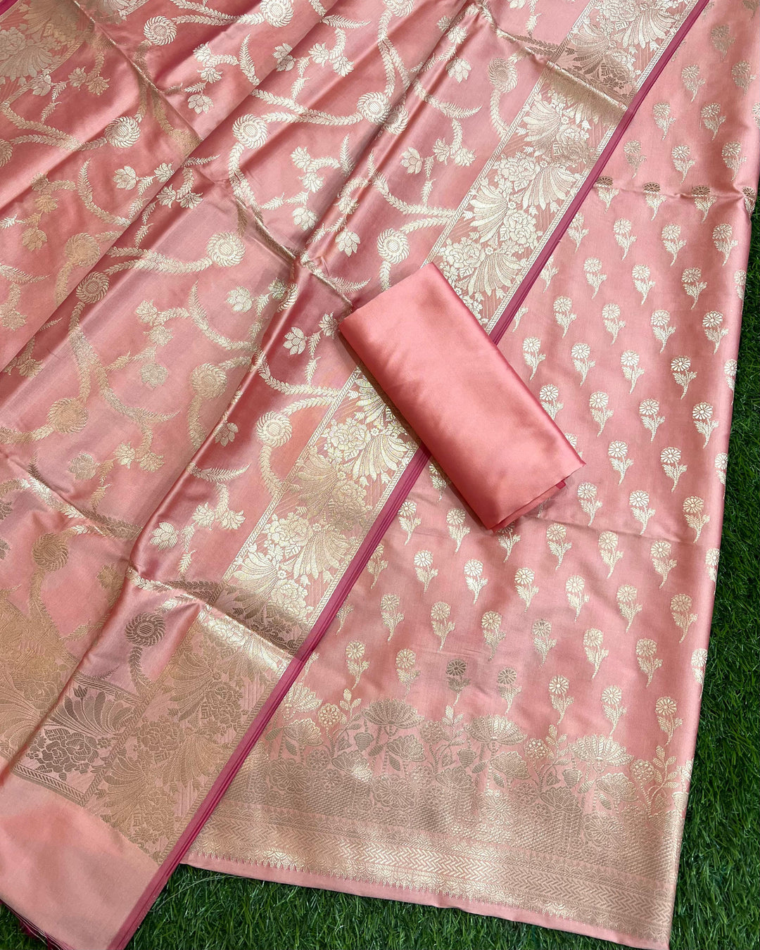 Exclusive Banarasi Silk 3 pc Unstitched suit .