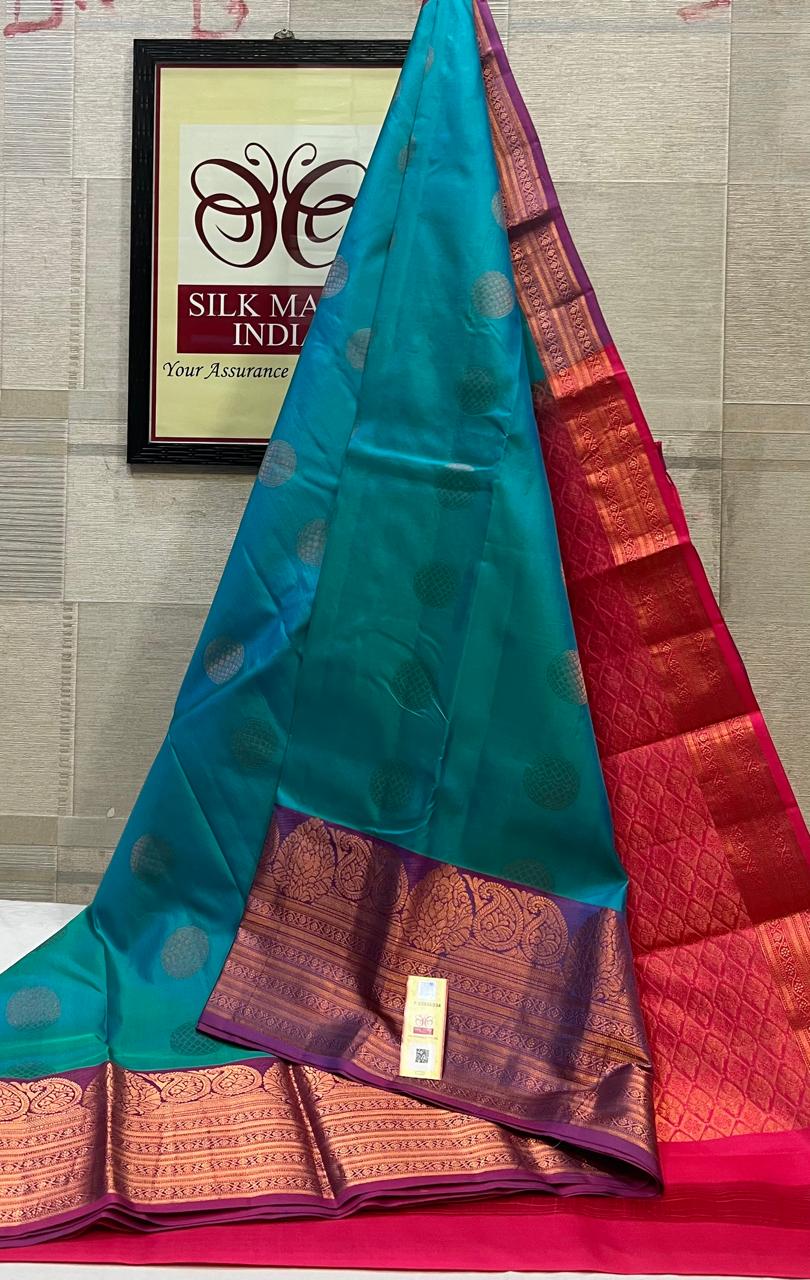 Kanchipuram Pure Handloom Soft Silk Saree.