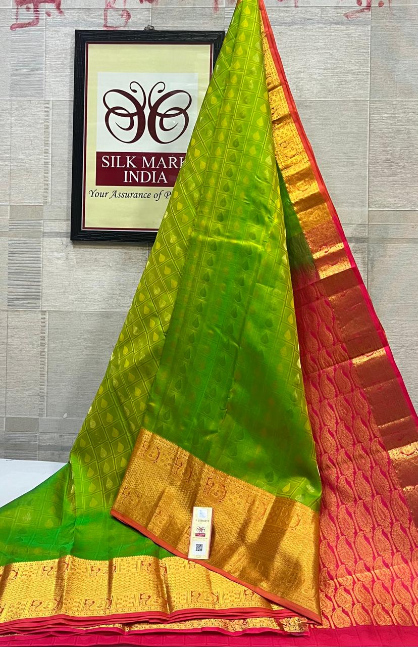 Kanchipuram Pure Handloom Soft Silk Saree.