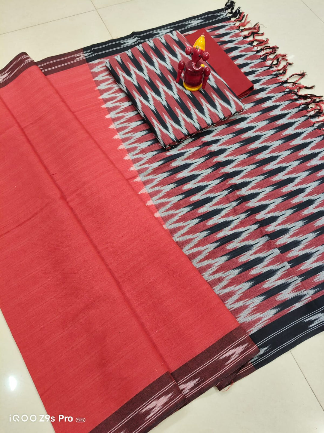 Pure Cotton Ikkat Unstitched Suit