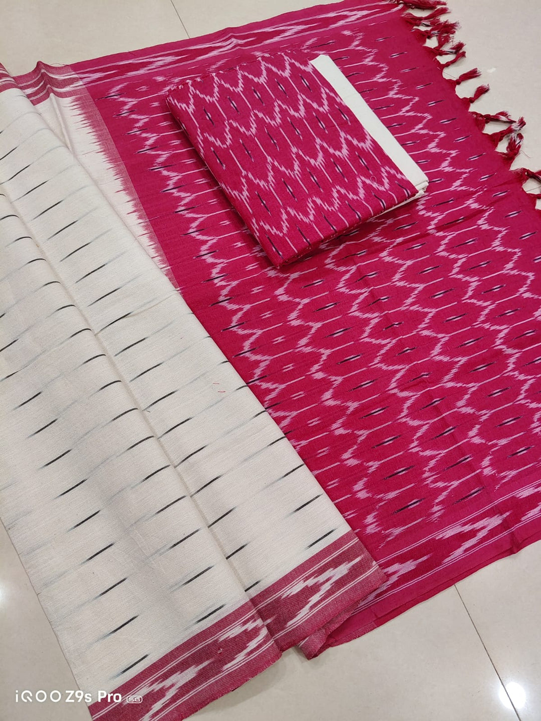 Pure Cotton Ikkat Unstitched Suit