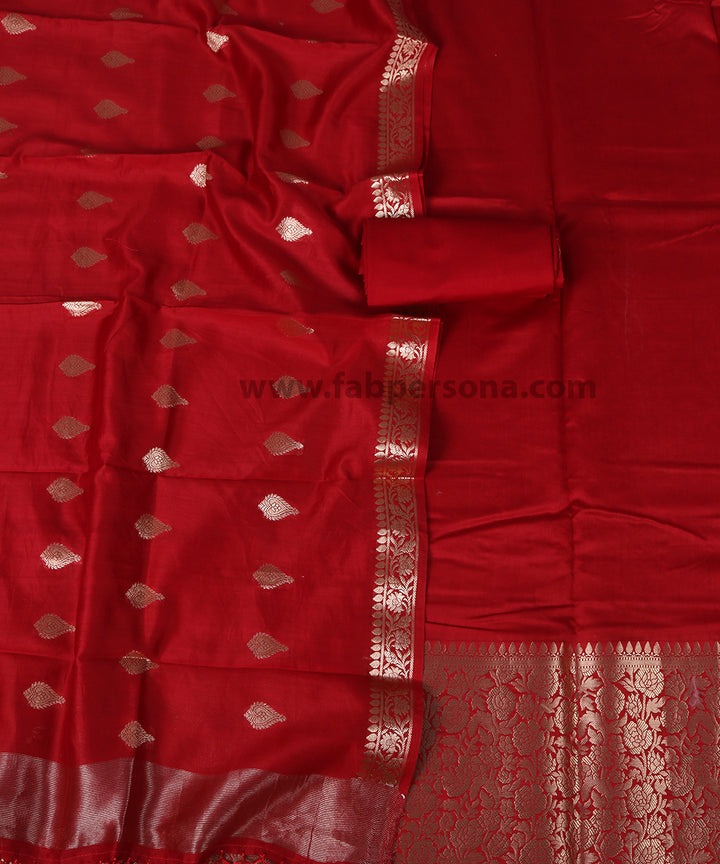 Pure Resham Chandari  Banarasi  Silk Unstitched Suit. | HIGH DEMAND|