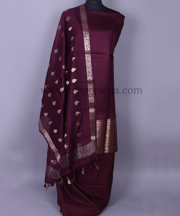 Pure Resham Chandari  Banarasi  Silk Unstitched Suit. | HIGH DEMAND|