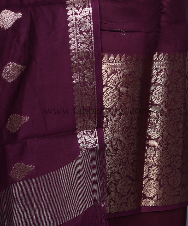 Pure Resham Chandari  Banarasi  Silk Unstitched Suit. | HIGH DEMAND|