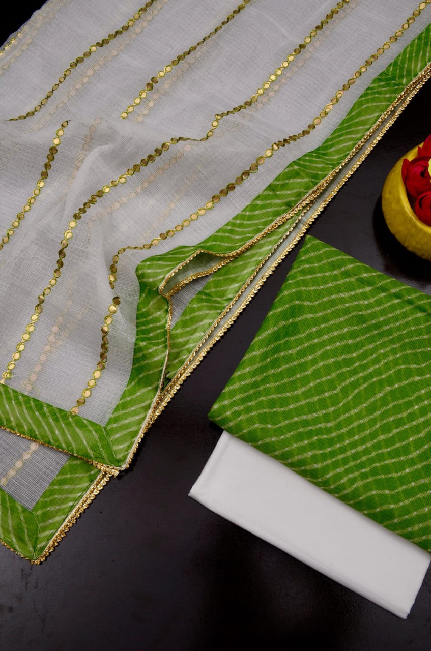 Kota Doriya Gotta Patti Work Unstitched Suit