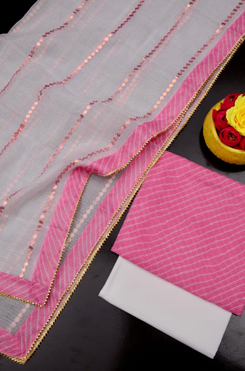Kota Doriya Gotta Patti Work Unstitched Suit