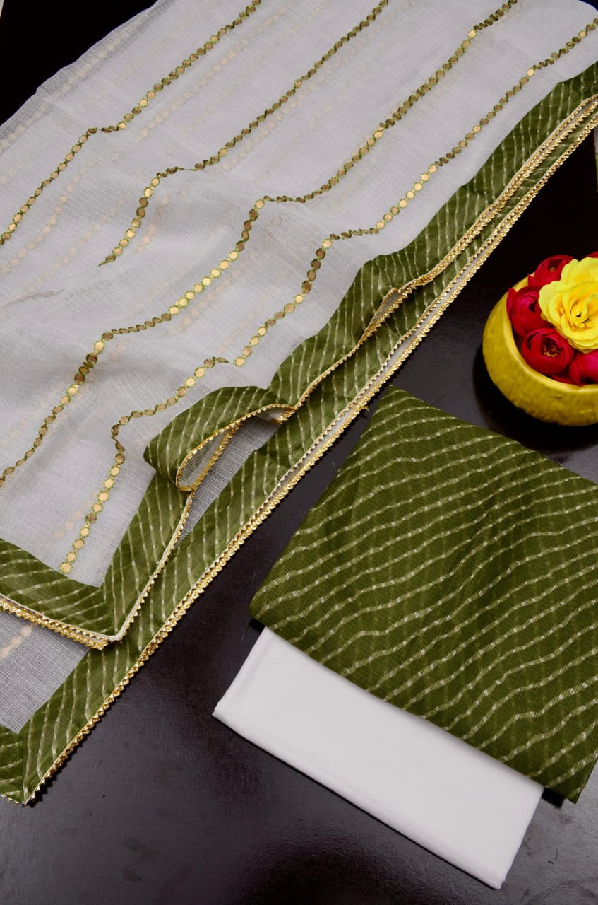 Kota Doriya Gotta Patti Work Unstitched Suit