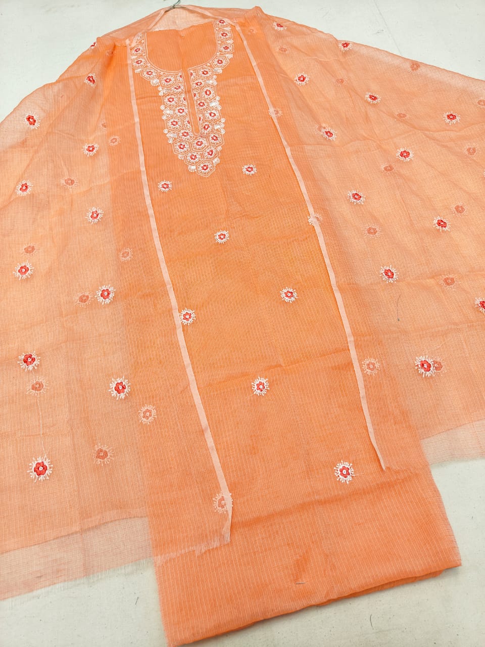 Pure Kota Doriya Embroidery work Unstitched Suit