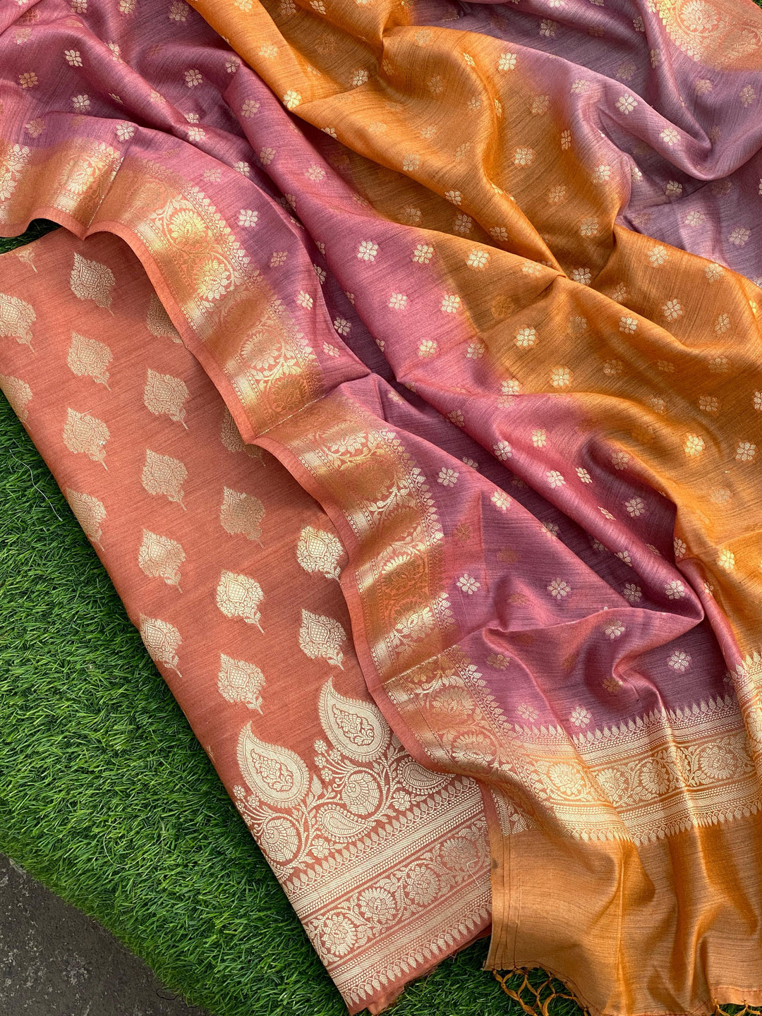 Pure Moonga Silk Unstitched Suit