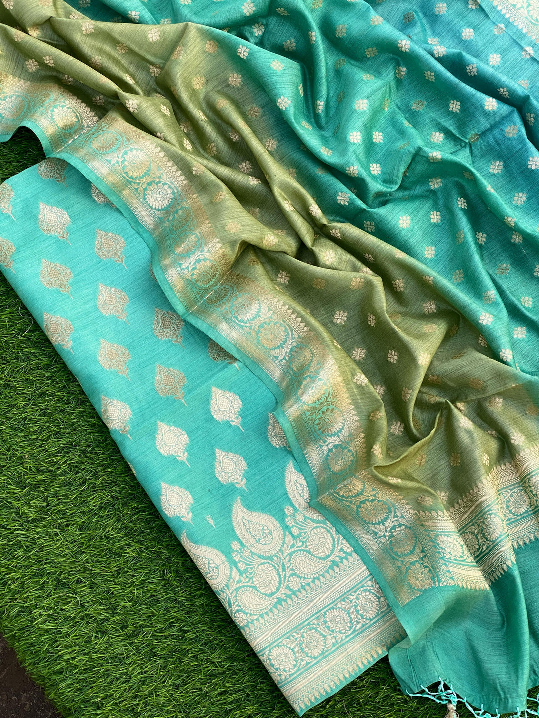 Pure Moonga Silk Unstitched Suit