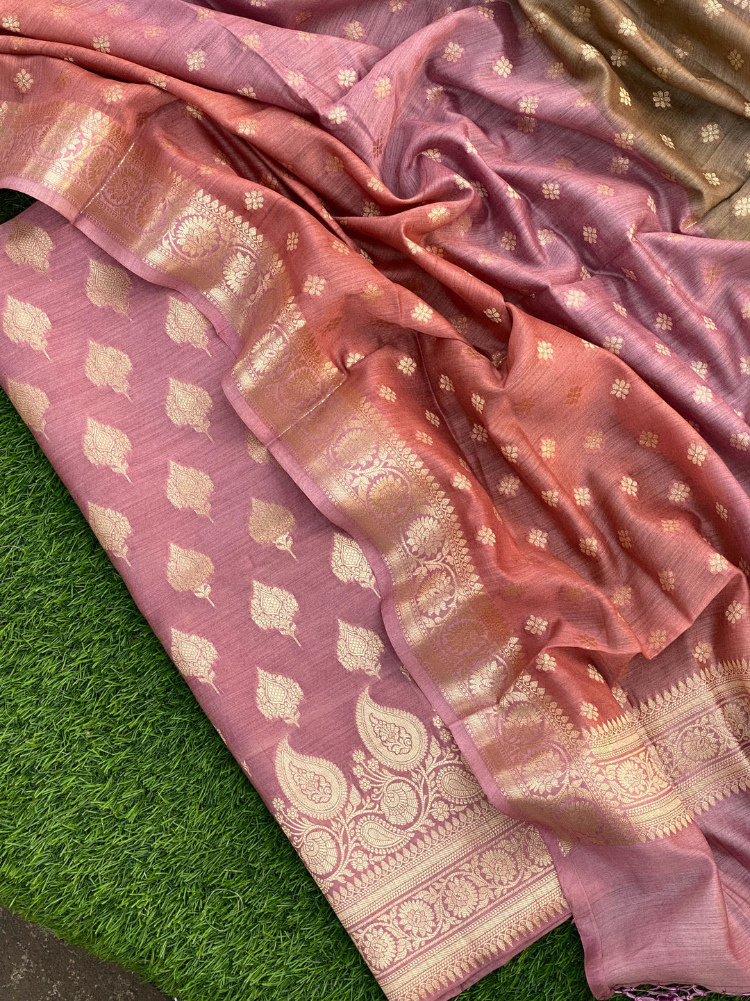 Pure Moonga Silk Unstitched Suit