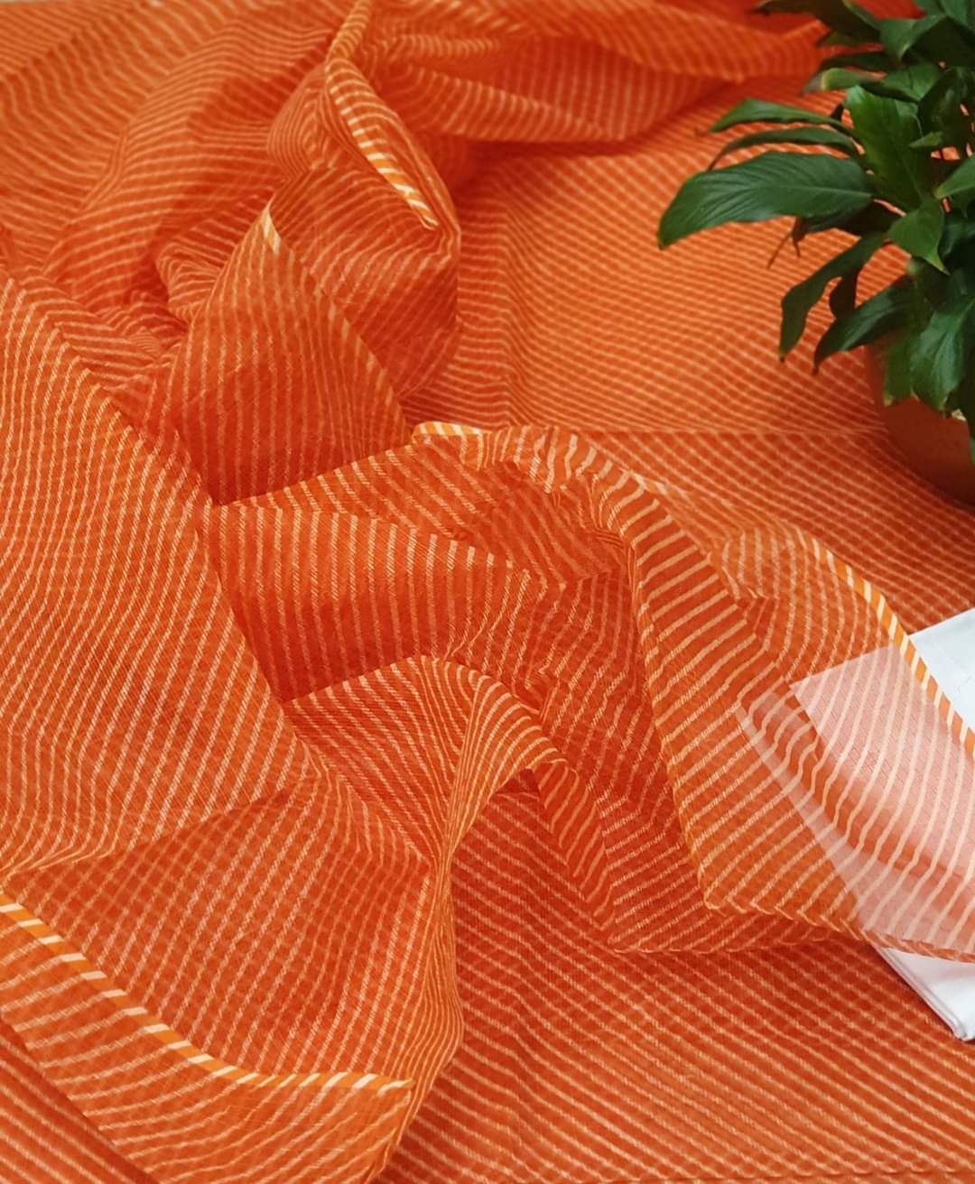 Pure Kota Doria Leheriya Print Unstitched Suit