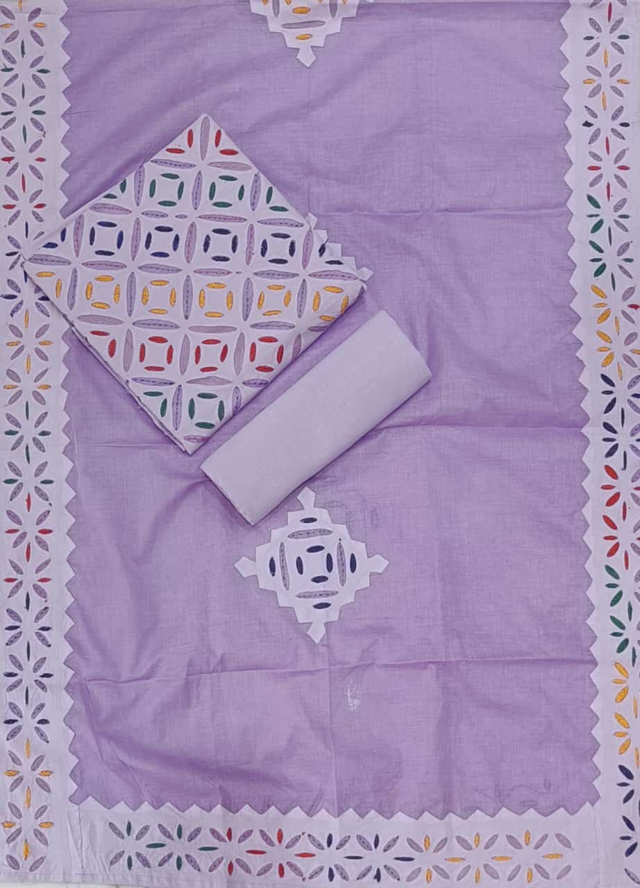 Pure Cotton Applique cutwork suit with Suzani Embroidery Work