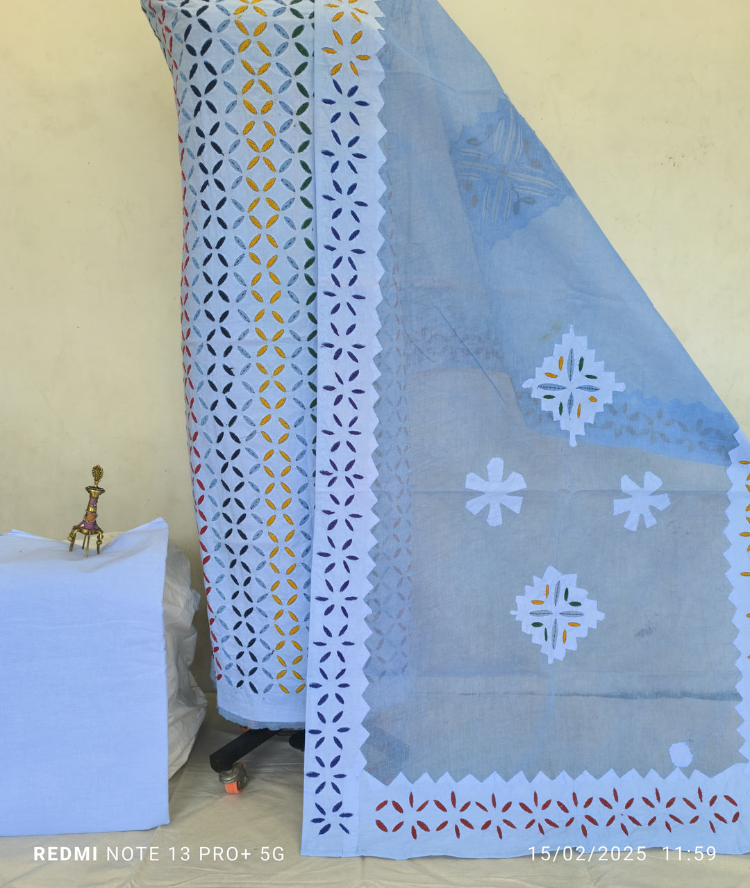 Pure Cotton Applique cutwork suit with Suzani Embroidery Work