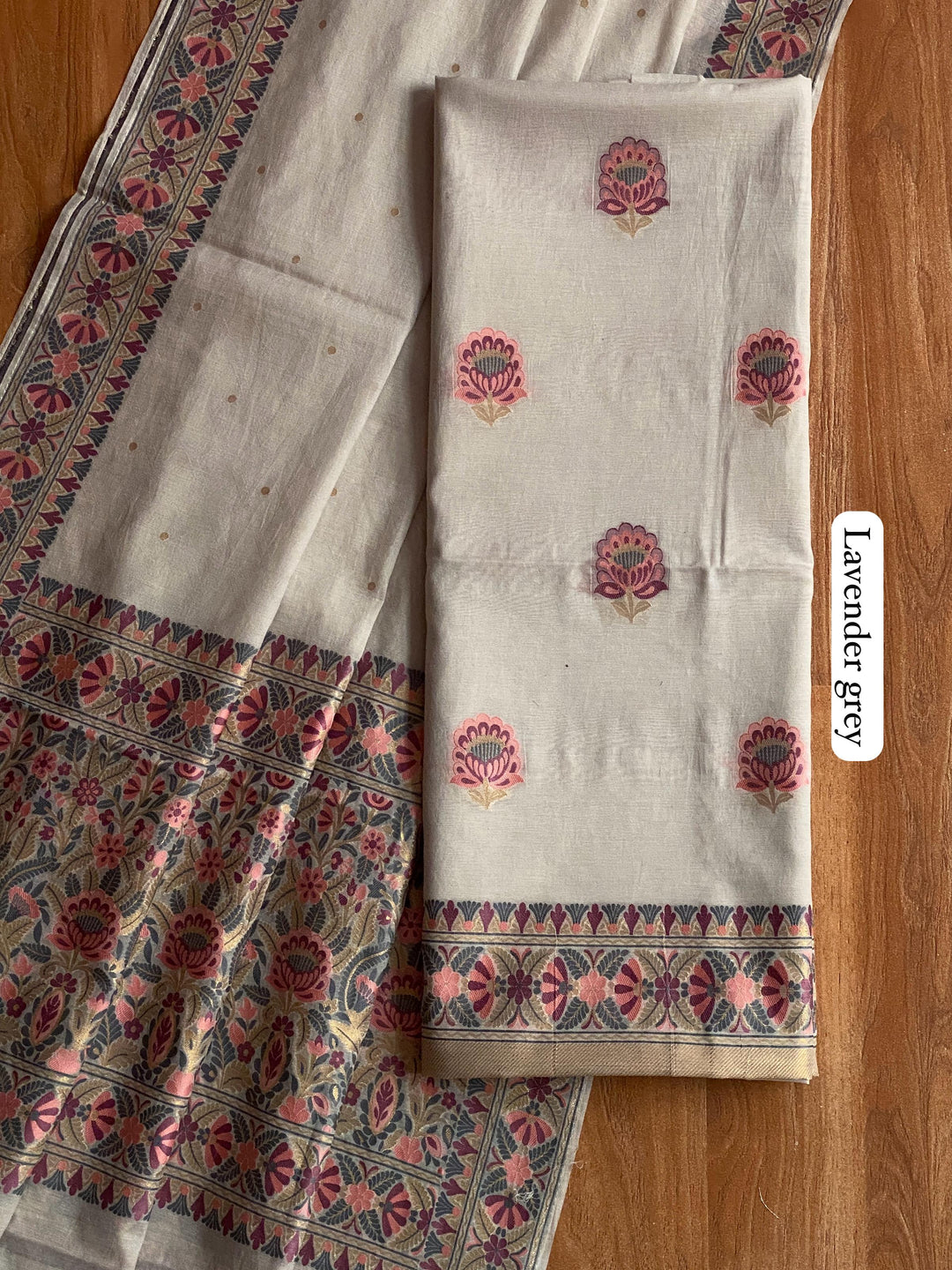 Pure Banarasi Mul Chanderi Tilfi Weaved Unstitched Suit