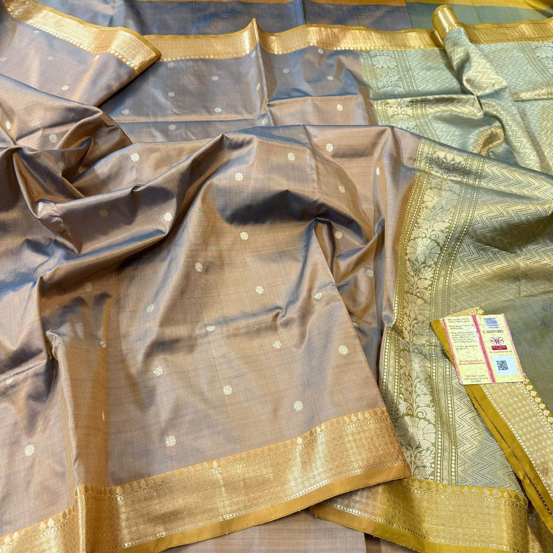 Pure Banarasi Katan Silk Saree With Zari Work