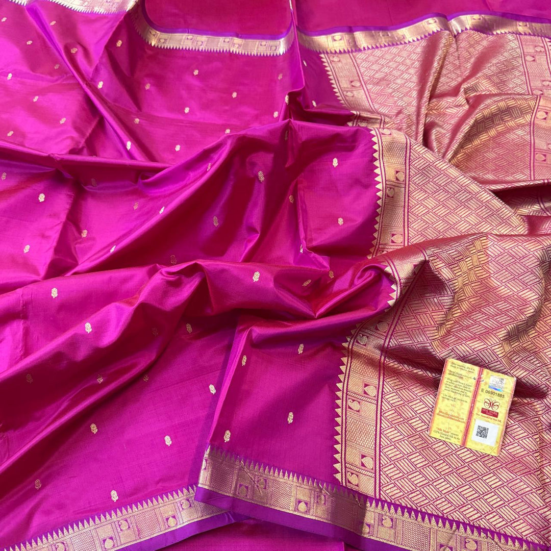 Pure Banarasi Katan Silk Saree With Zari Work