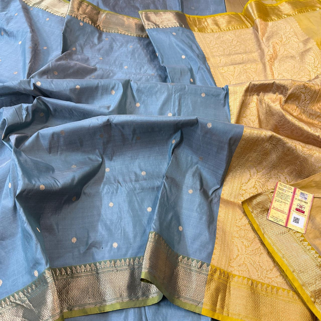 Pure Banarasi Katan Silk Saree With Zari Work