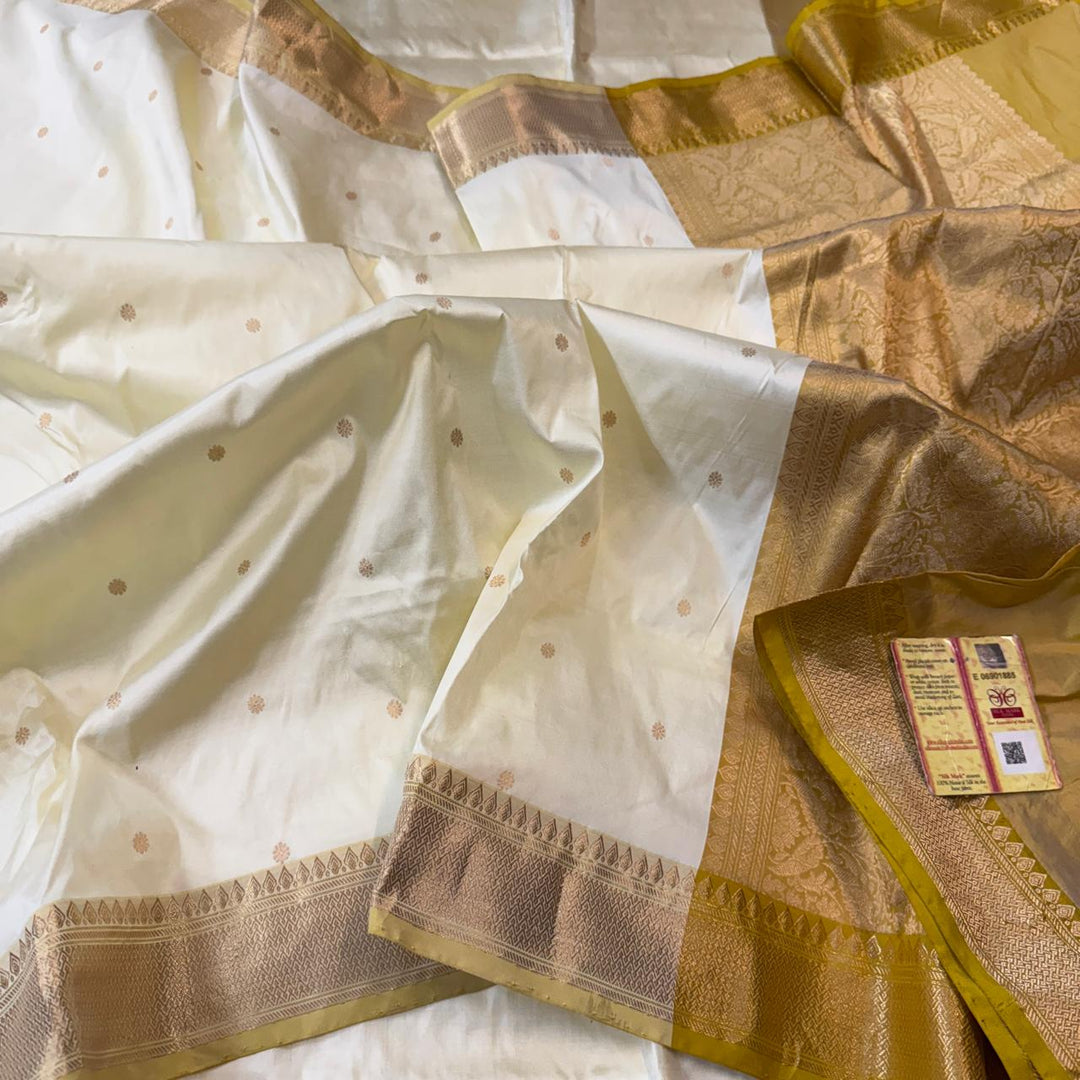 Pure Banarasi Katan Silk Saree With Zari Work
