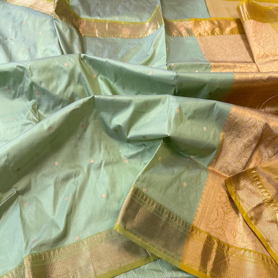 Pure Banarasi Katan Silk Saree With Zari Work