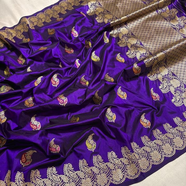Handcrafted Handloom Weaved Pure Katan Silk Saree With Kadwa Work LIMITED EDITION