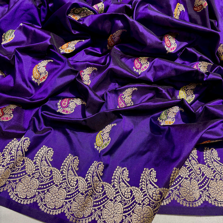 Handcrafted Handloom Weaved Pure Katan Silk Saree With Kadwa Work LIMITED EDITION