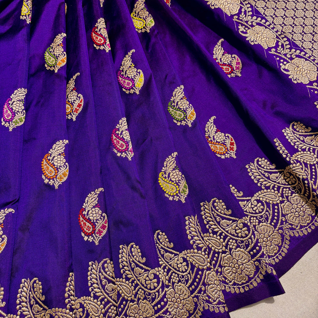 Handcrafted Handloom Weaved Pure Katan Silk Saree With Kadwa Work LIMITED EDITION