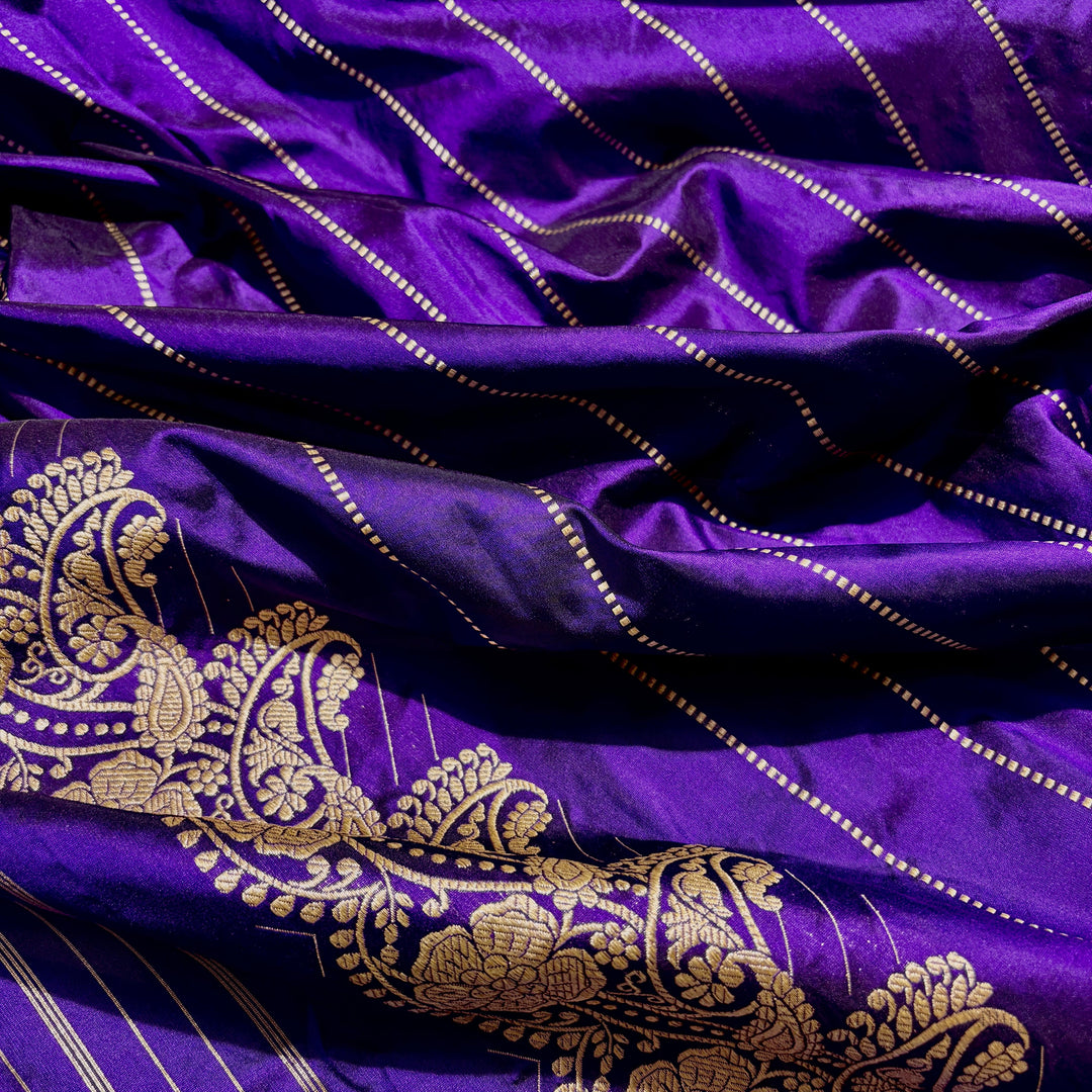 Handcrafted Handloom Weaved Pure Katan Silk Saree With Kadwa Work LIMITED EDITION