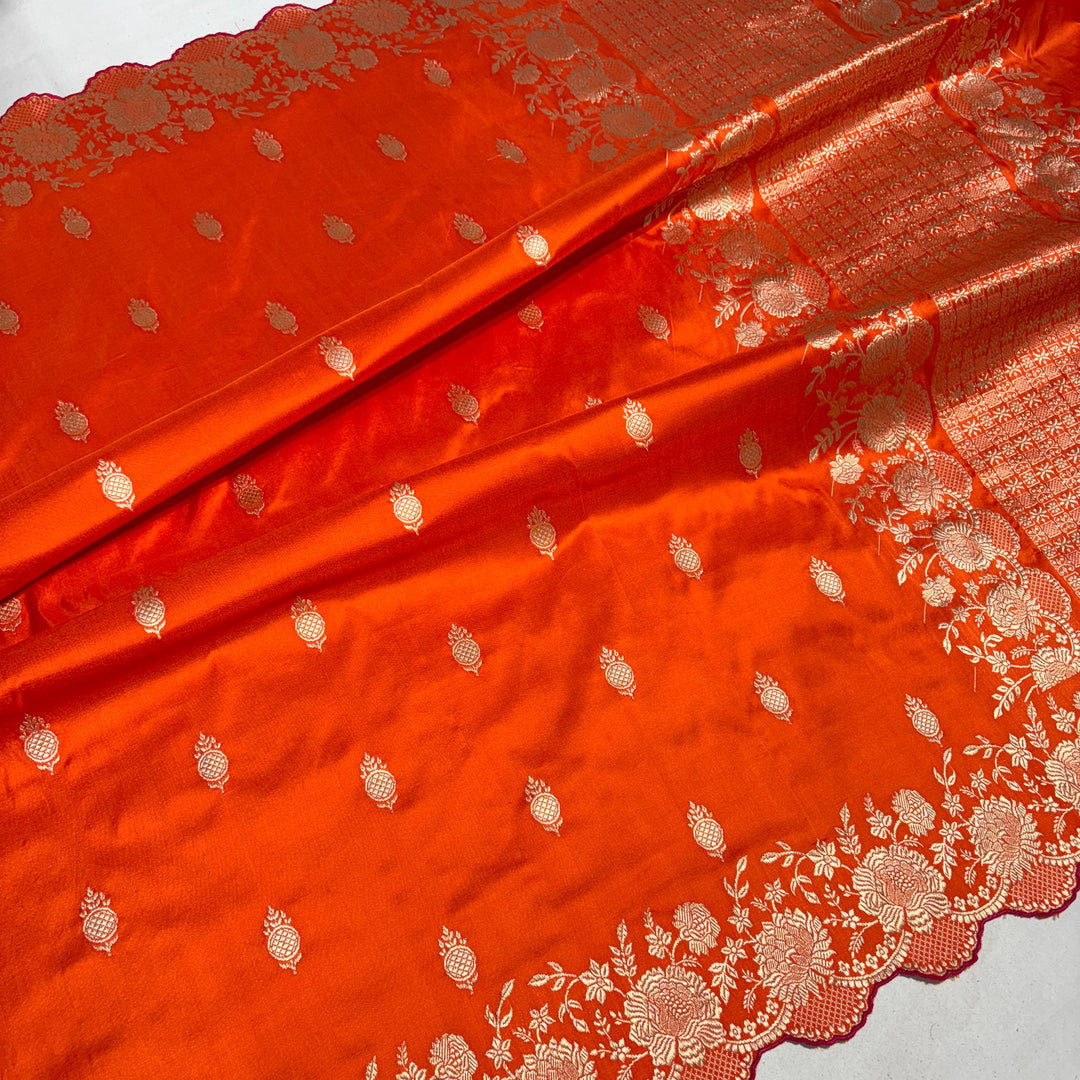 Handcrafted Handloom Weaved Pure Katan Silk Saree With Kadwa Work LIMITED EDITION