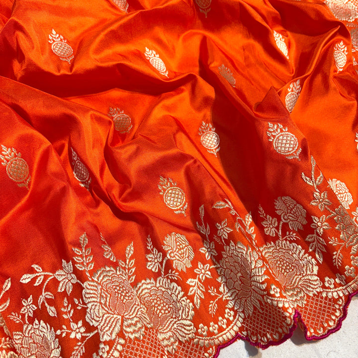 Handcrafted Handloom Weaved Pure Katan Silk Saree With Kadwa Work LIMITED EDITION