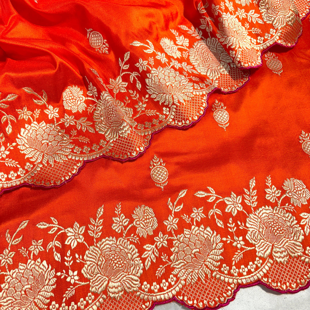 Handcrafted Handloom Weaved Pure Katan Silk Saree With Kadwa Work LIMITED EDITION