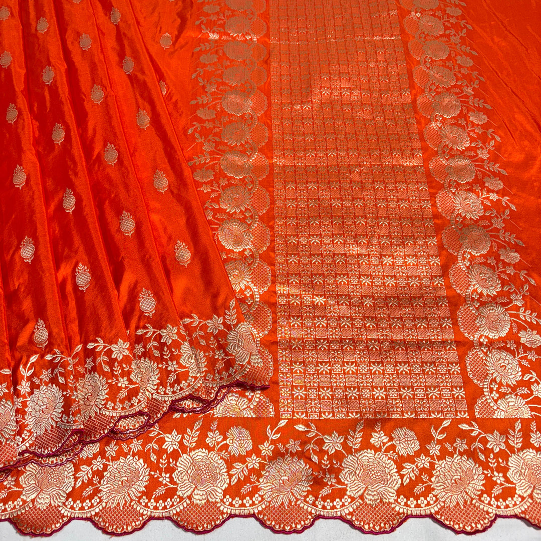 Handcrafted Handloom Weaved Pure Katan Silk Saree With Kadwa Work LIMITED EDITION