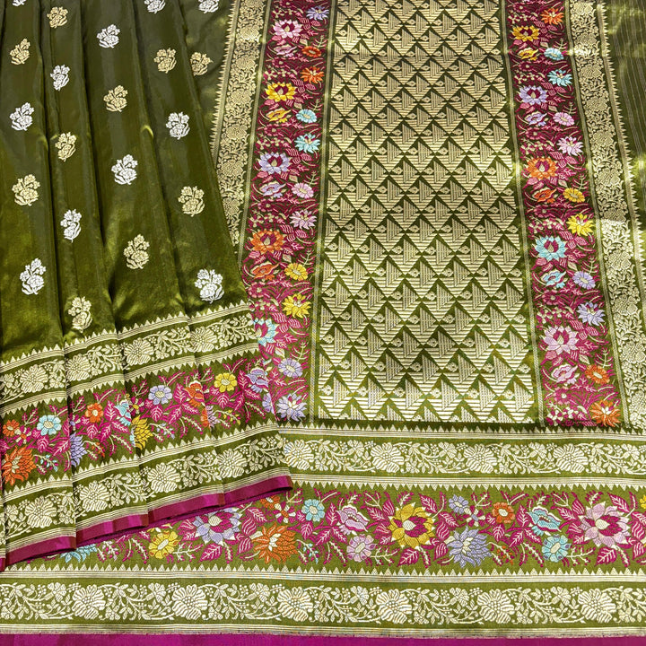 Handcrafted Handloom Weaved Pure Katan Silk Saree With Kadwa Work LIMITED EDITION