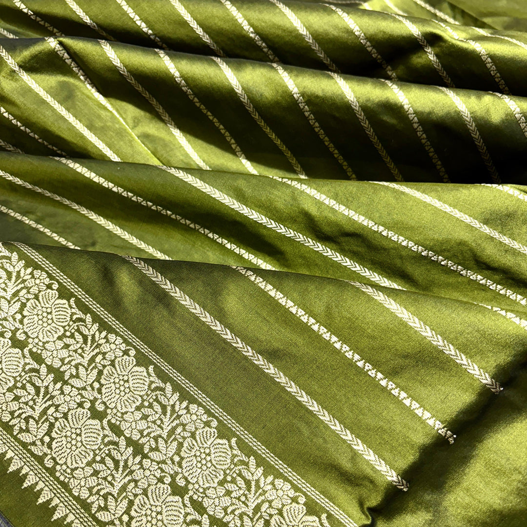 Handcrafted Handloom Weaved Pure Katan Silk Saree With Kadwa Work LIMITED EDITION