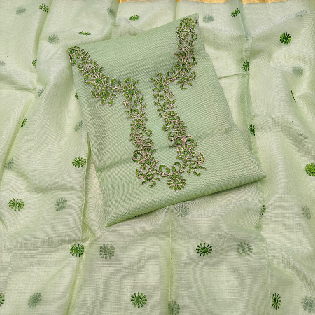 Kota Doriya Embroidery work 3-pc Unstitched Suit